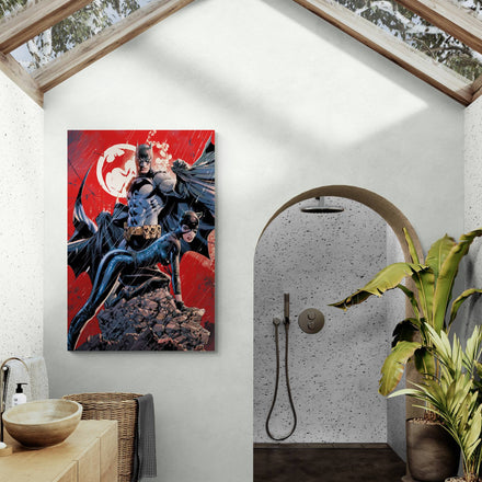 Bold Red Comic Collage