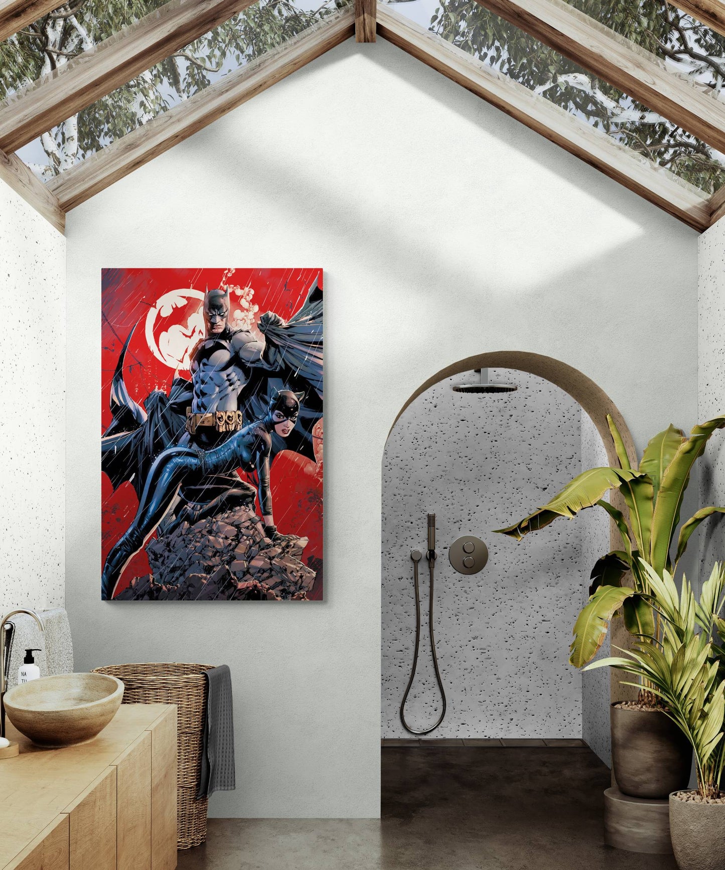 Bold Red Comic Collage