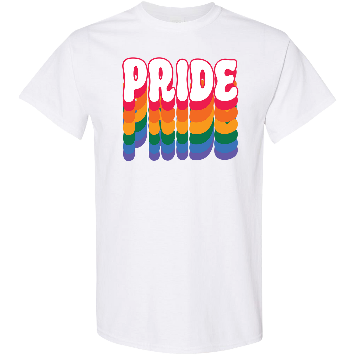 PRIDE Rainbow Stack Shirt | LGBTQ+ Pride Celebration Tee