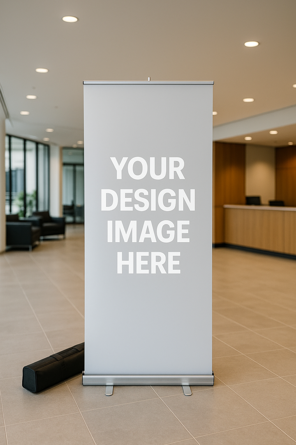 Roll‑Up Banner 33×81 — Economy or Premium Base (Carry Case Included)