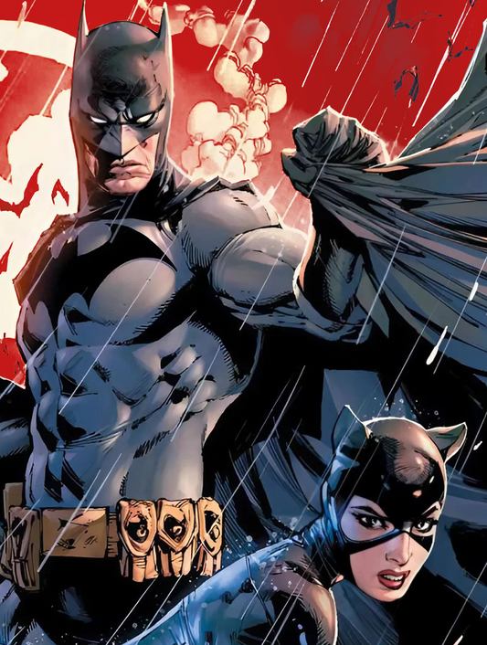 Bold Red Comic Collage