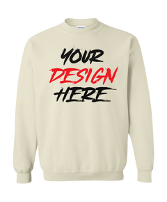 men’s custom crewneck - White