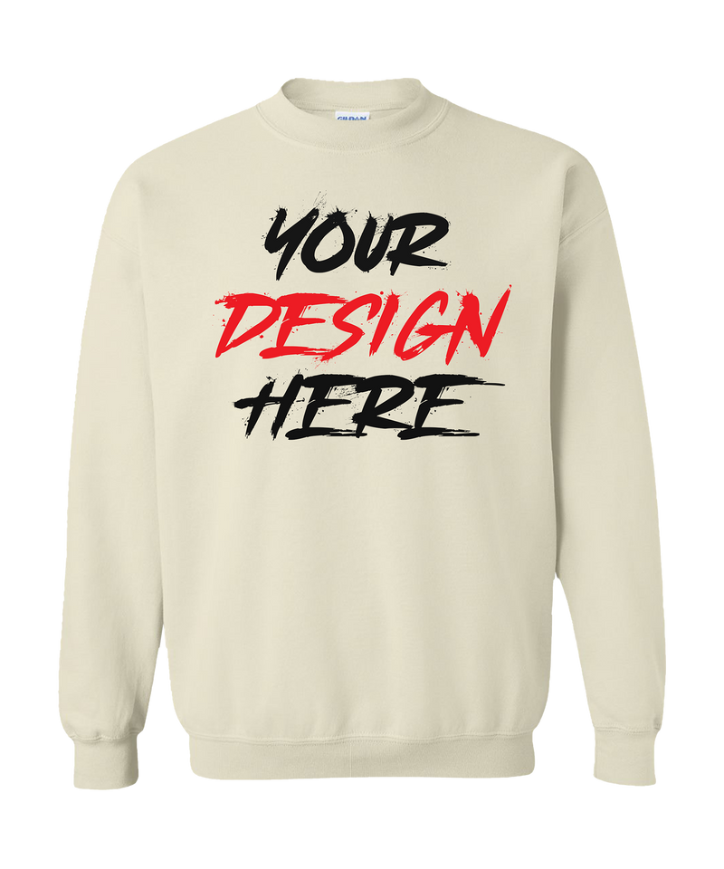 men’s custom crewneck - White