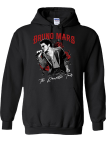 Bruno Mars “Rose Noir” Romantic Tour Hoodie – Black Edition
