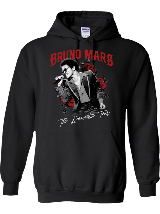 Bruno Mars “Rose Noir” Romantic Tour Hoodie – Black Edition