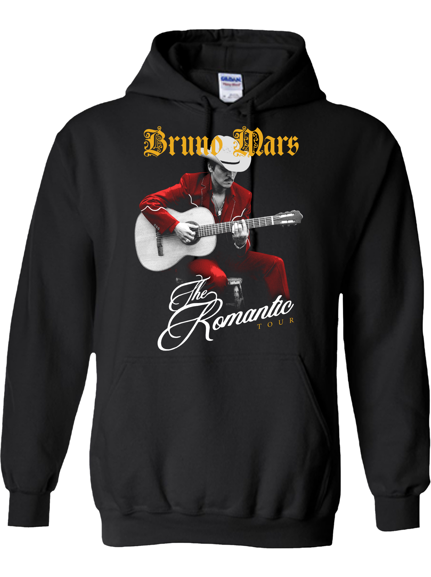 Bruno Mars “Golden Roses Sleeve” Romantic Tour Hoodie – Black Edition