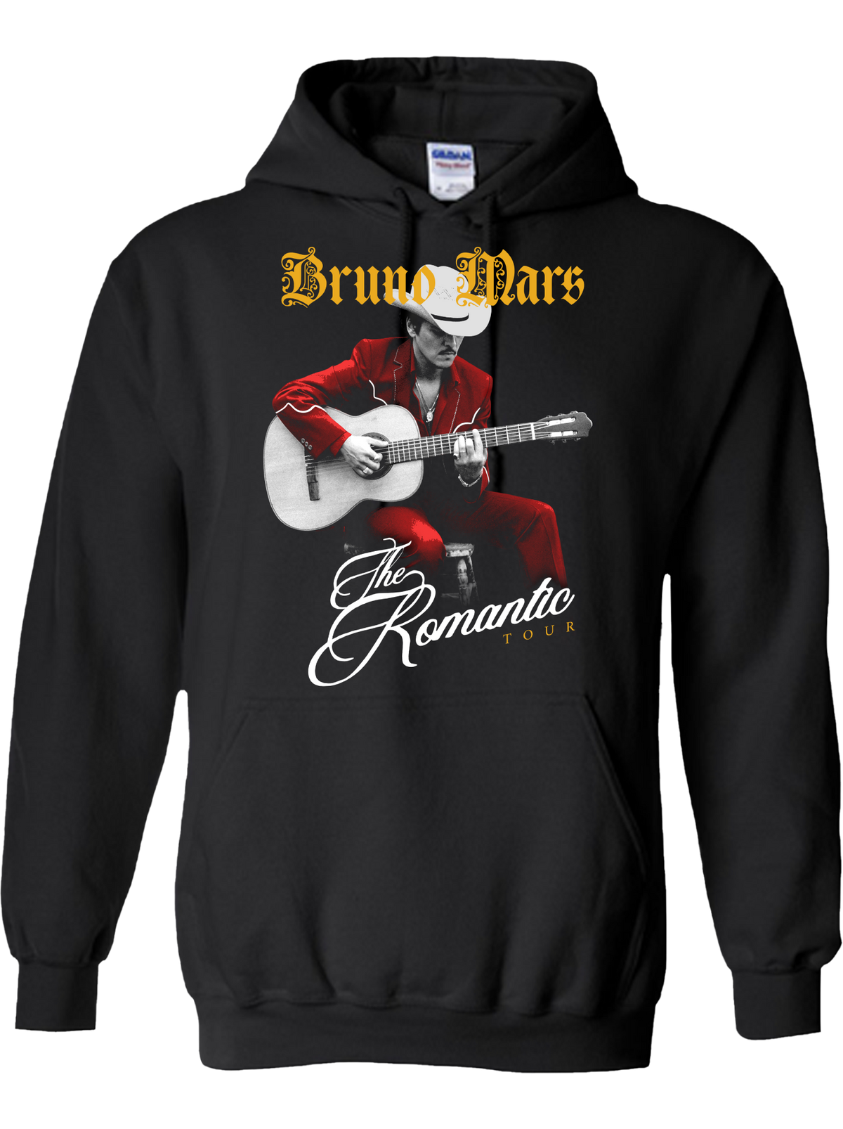 Bruno Mars “Golden Roses Sleeve” Romantic Tour Hoodie – Black Edition