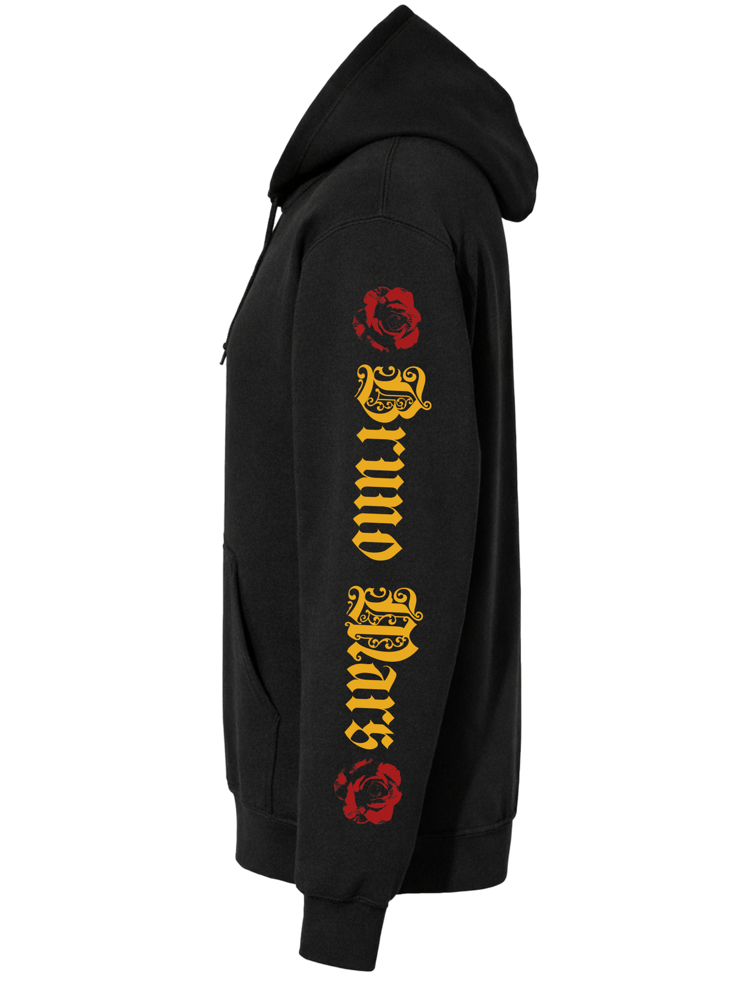 Bruno Mars “Golden Roses Sleeve” Romantic Tour Hoodie – Black Edition