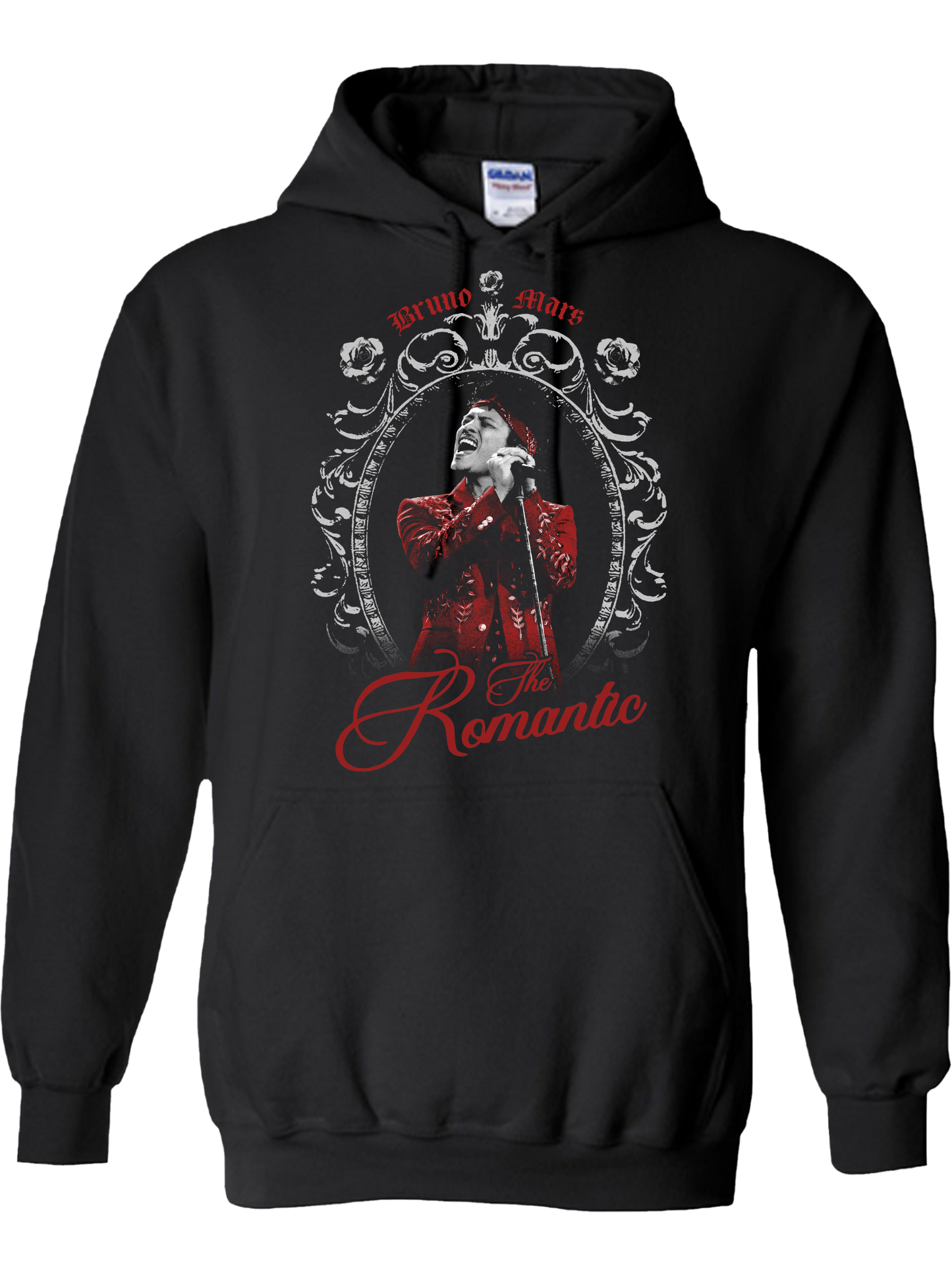 Bruno Mars “Romantic Script Sleeve” Tour Hoodie – Black Edition