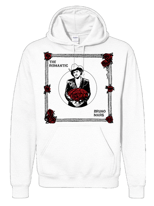 Bruno Mars “Cowboy Roses” Romantic Tour Hoodie – White Collector’s Edition