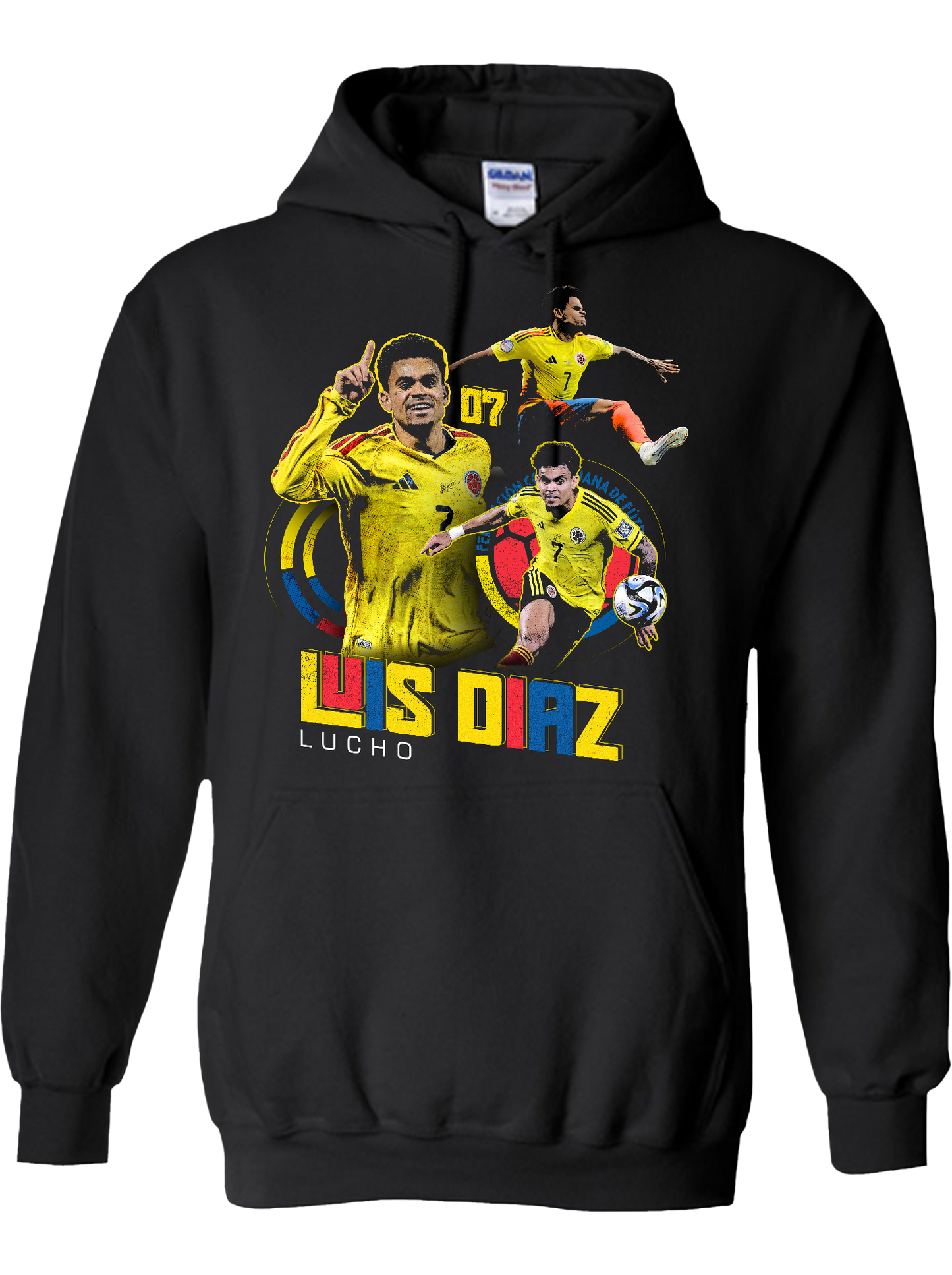 Luis Díaz “Lucho Lightning” No.07 Hoodie – Colombia Flag Edition