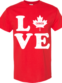 Canada LOVE Maple Leaf Shirt | Canadian Pride Tee
