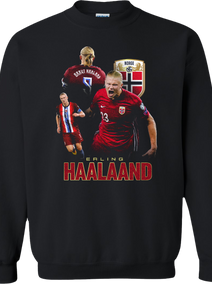 Erling Haaland “Norge No.9 Power Striker” Graphic Tee – Norway National Team
