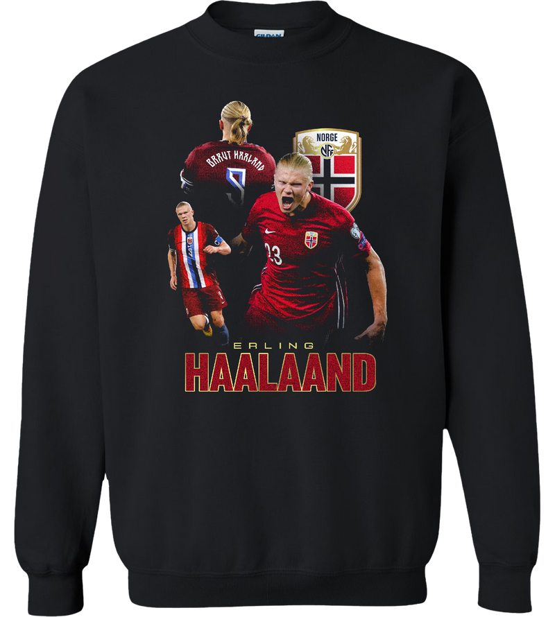 Erling Haaland “Norge No.9 Power Striker” Graphic Tee – Norway National Team