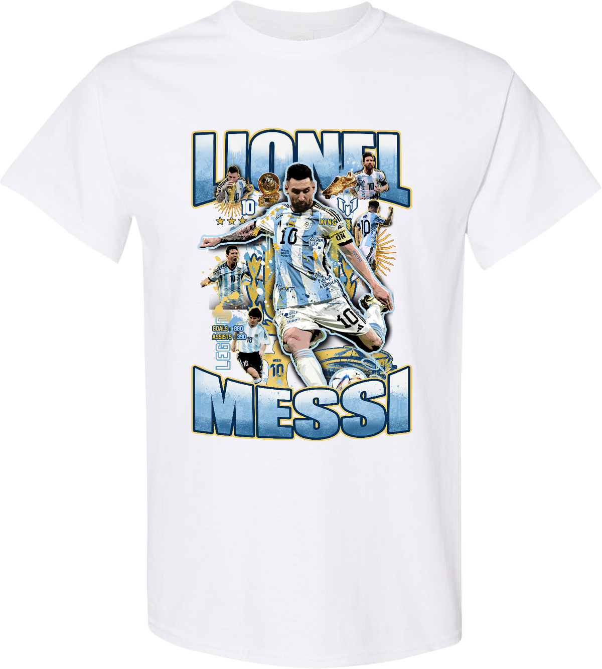Lionel Messi “Argentina GOAT No.10 Legacy” Graphic Tee – Argentina National Team