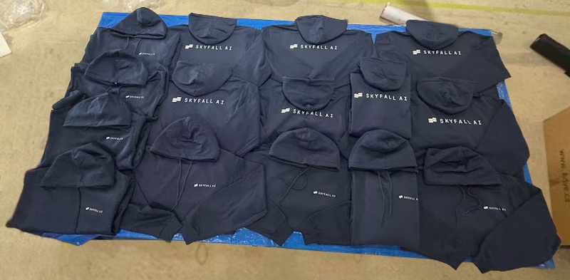 Branded team hoodies for Skyfall AI