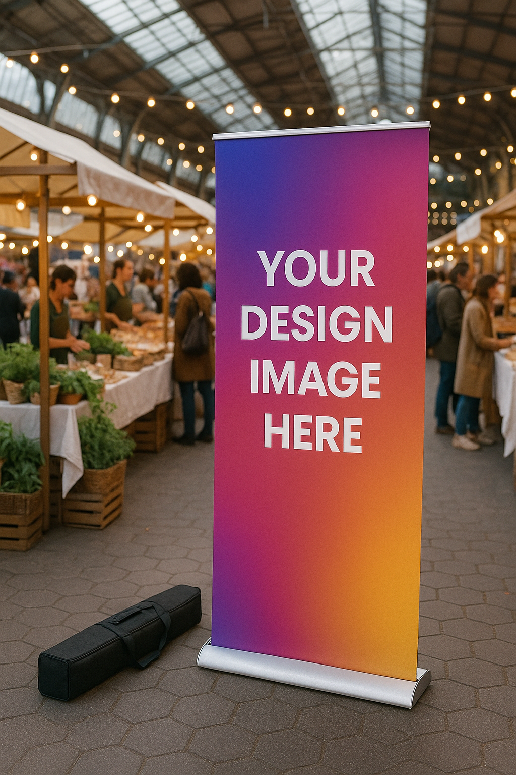 Roll‑Up Banner 33×81 — Economy or Premium Base (Carry Case Included)