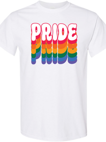PRIDE Rainbow Stack Shirt | LGBTQ+ Pride Celebration Tee