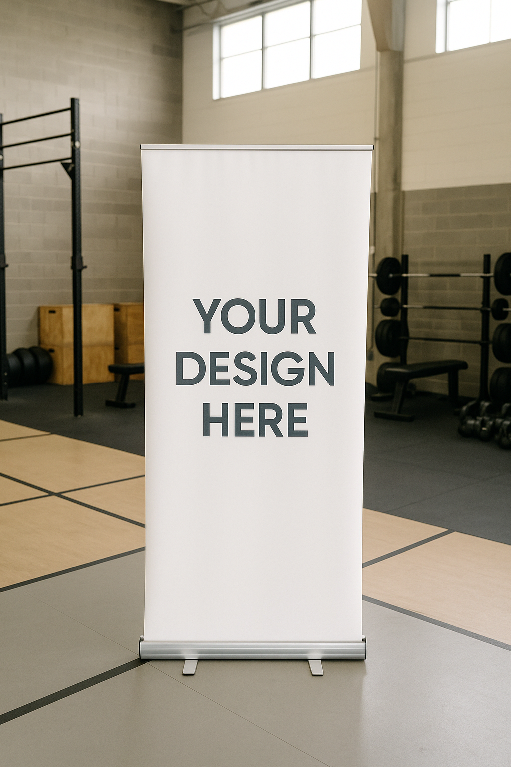 Roll‑Up Banner 33×81 — Economy or Premium Base (Carry Case Included)