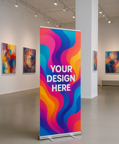 Roll‑Up Banner 33×81 — Economy or Premium Base (Carry Case Included)