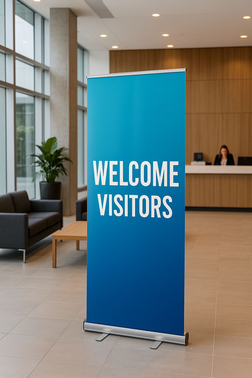 Roll‑Up Banner 33×81 — Economy or Premium Base (Carry Case Included)