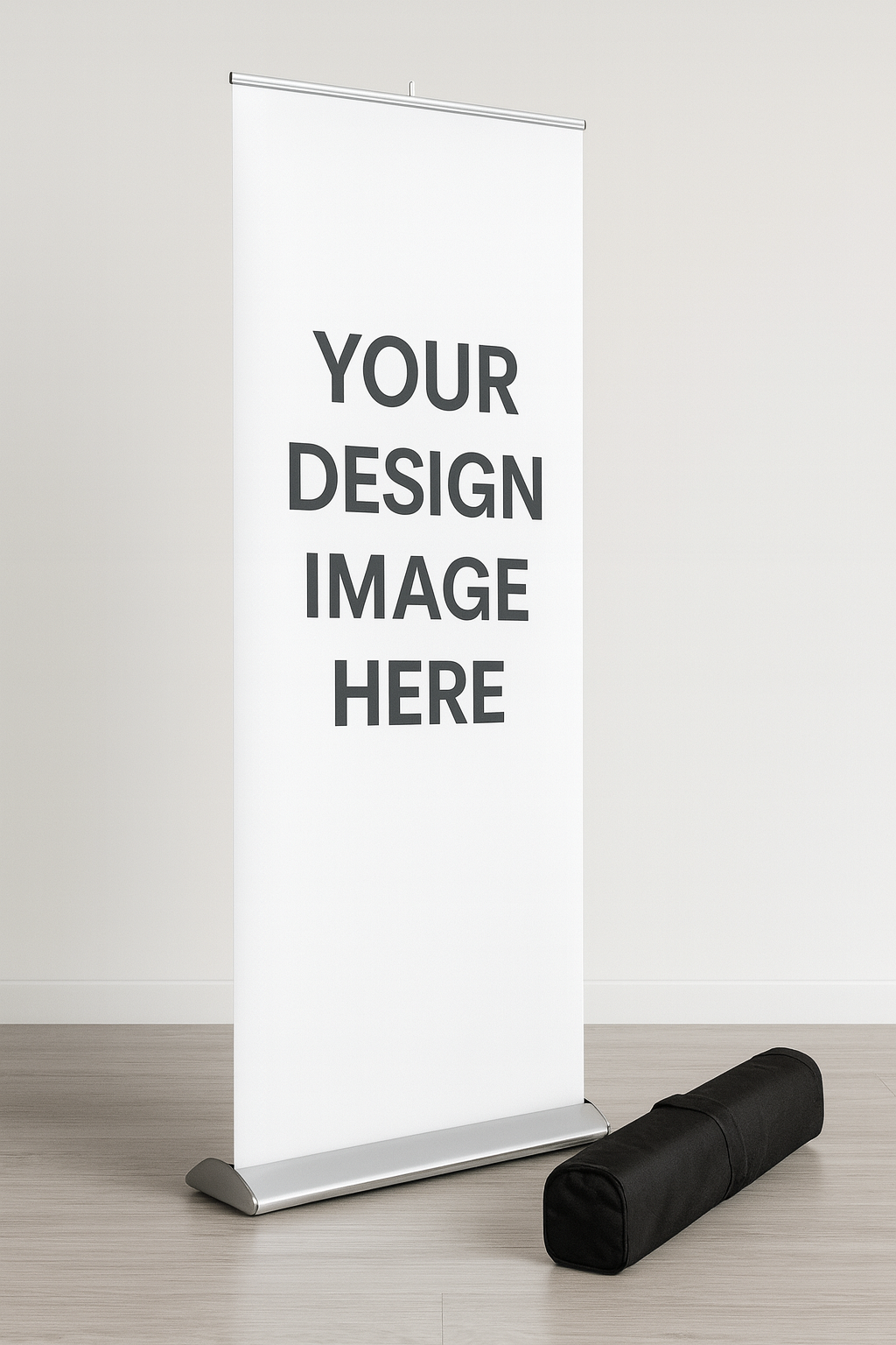 Roll‑Up Banner 33×81 — Economy or Premium Base (Carry Case Included)