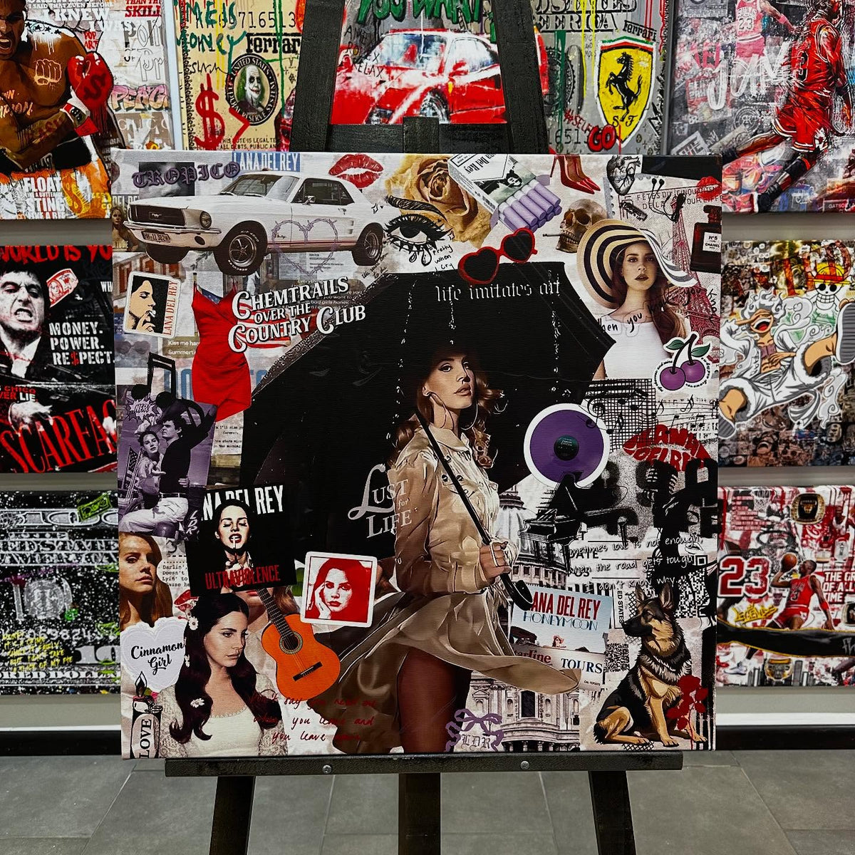 Collage canvas created by an Urban Customz in-house designer