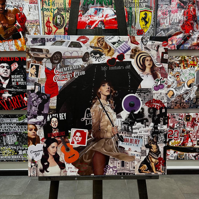 Collage canvas created by an Urban Customz in-house designer