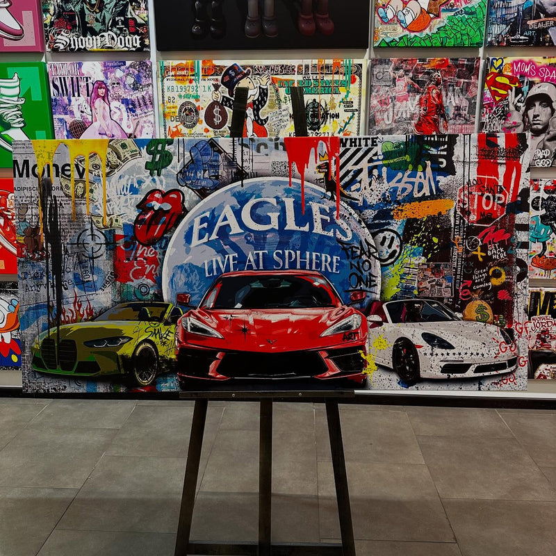 Custom car canvas artwork