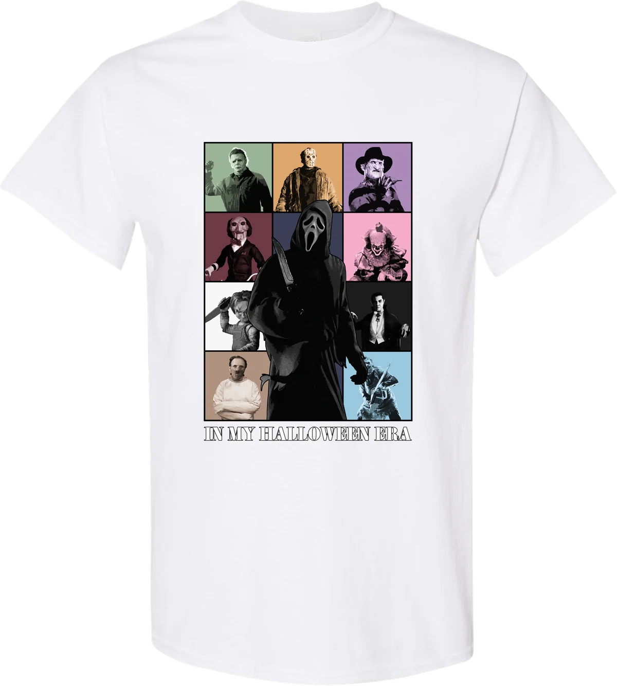 In My Halloween Era graphic on a white t-shirt
